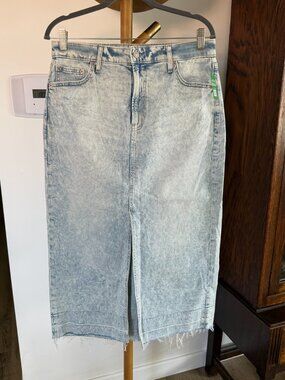 GAP denim maxi skirt blue size 10, 30 nwt